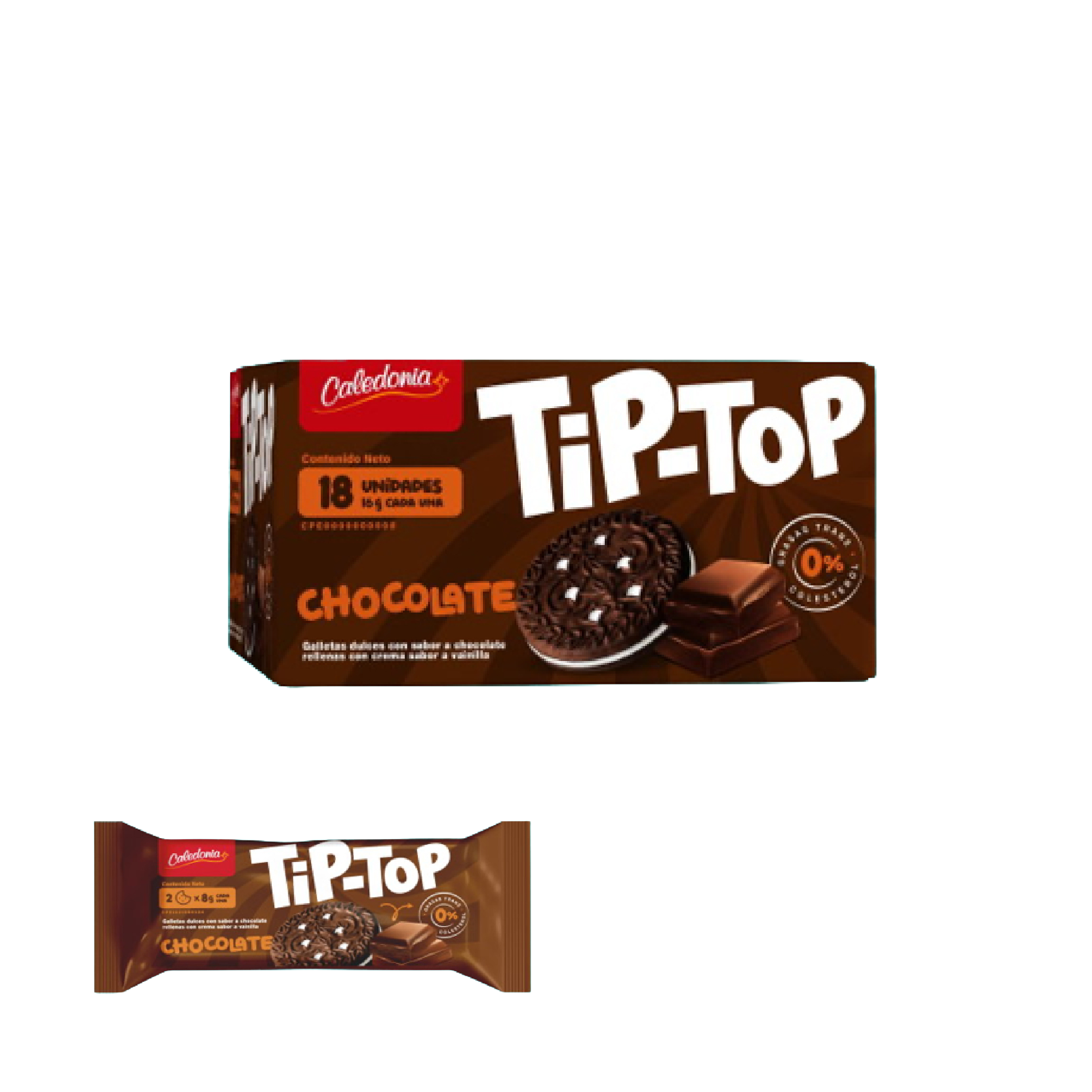 GALLETA TIP-TOP DE CHOCOLATE 16GR DISPLEY