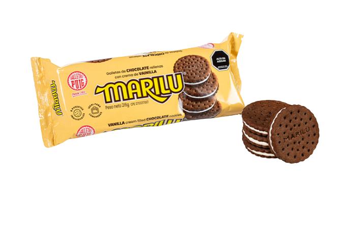 GALLETA MARILU CHOCO-VAINILLA TUBO 216GR