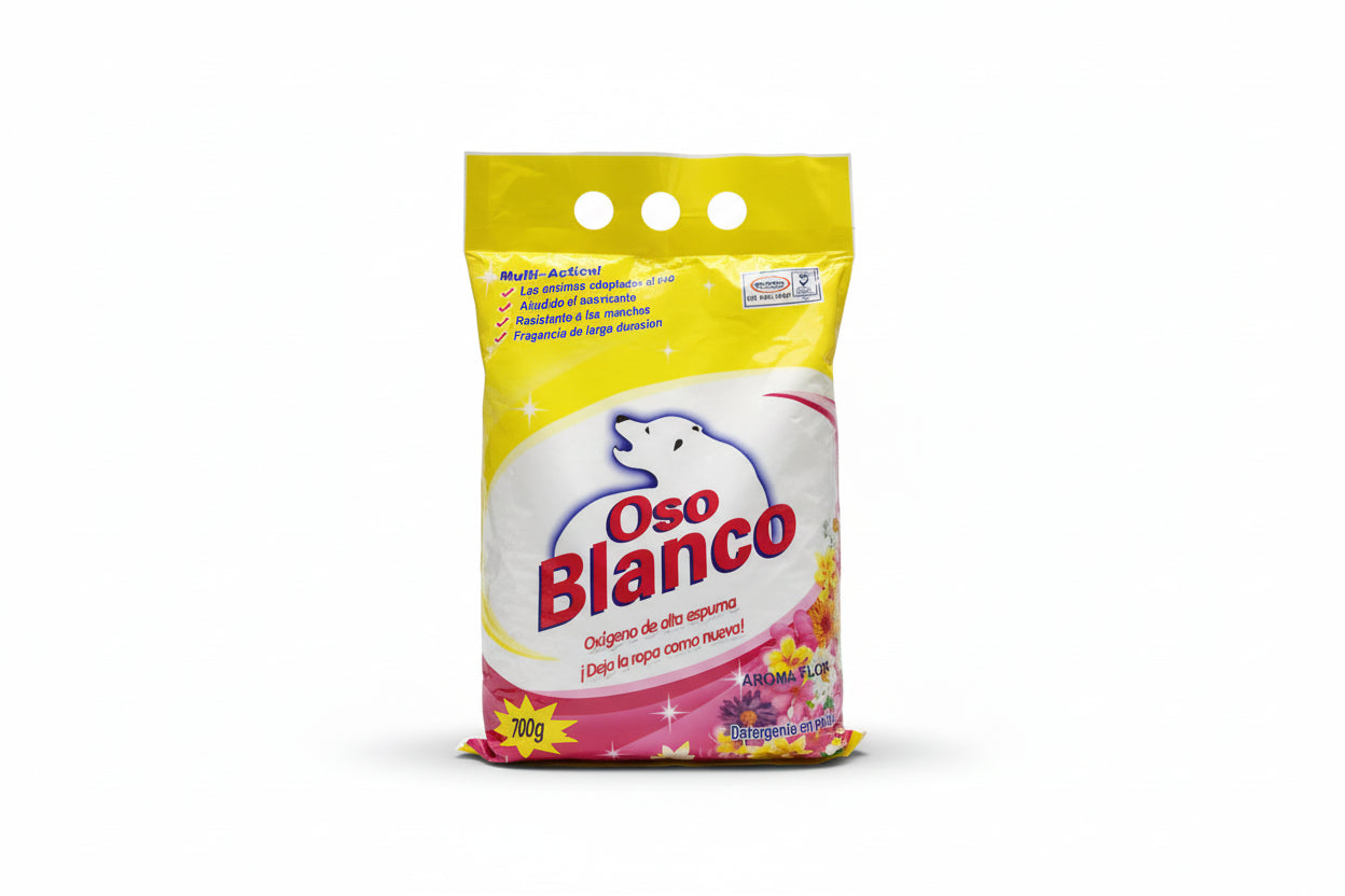 DETERGENTE EN POLVO OSO BLANCO FLORAL 1KG