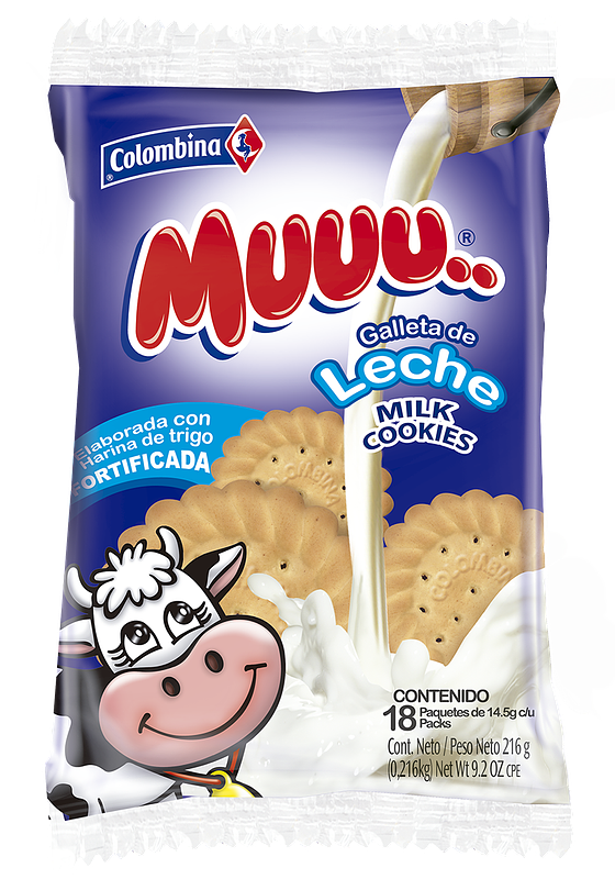 GALLETAS MUU DE LECHE 216G