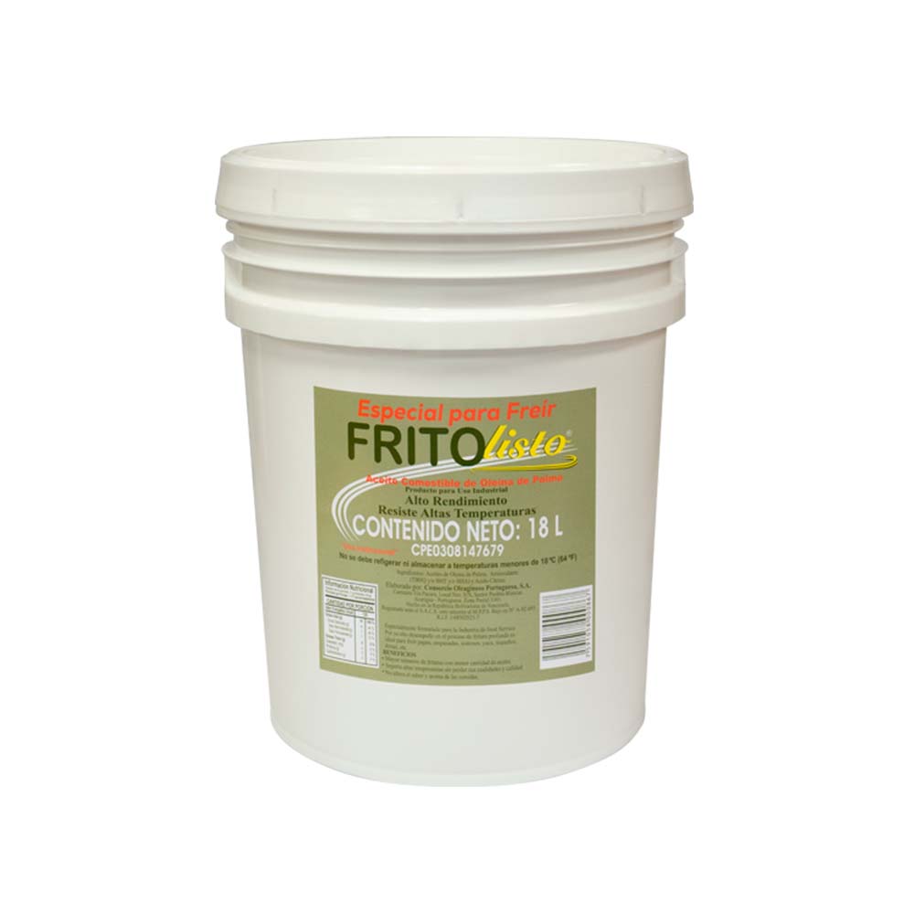CUÑETE DE ACEITE FRITOLISTO 18LT