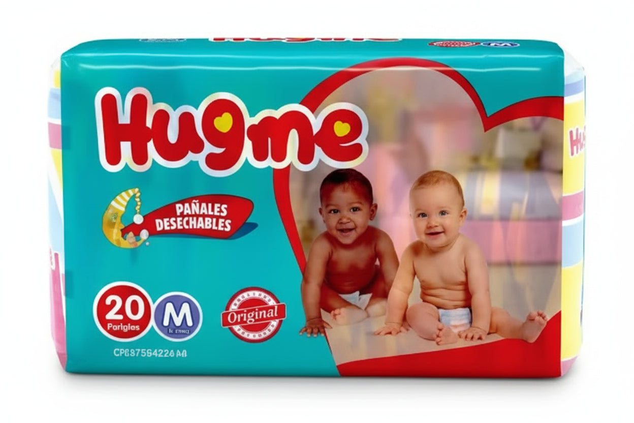 Pañales Hugme Talla M 10 paq por 20 Und