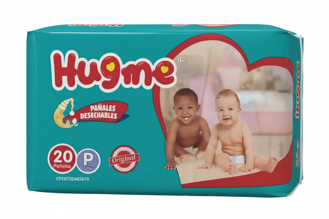 Pañales Hugme Talla P 10 paq por 20 Und