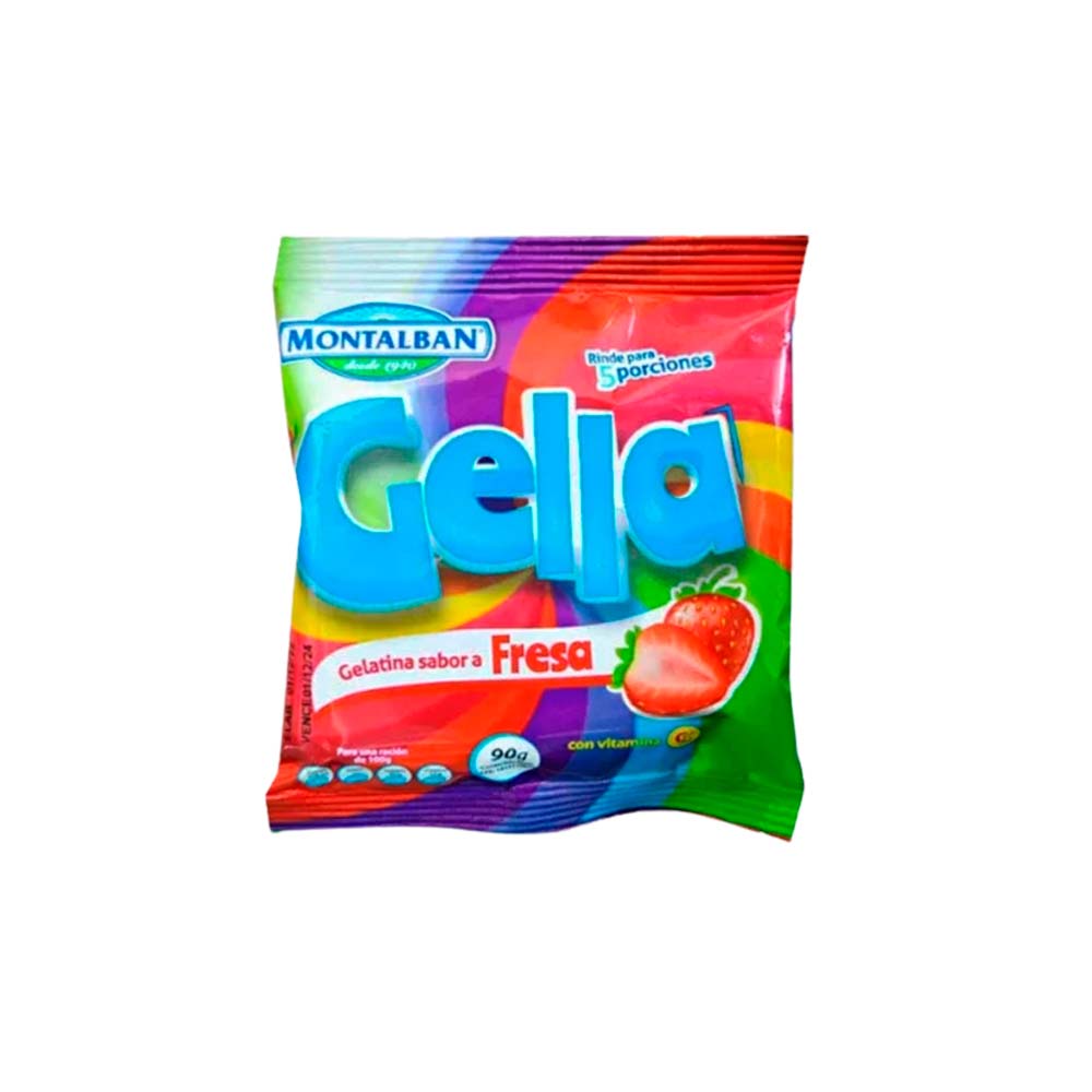 GELATINA GELLA SABOR FRESA 90GR