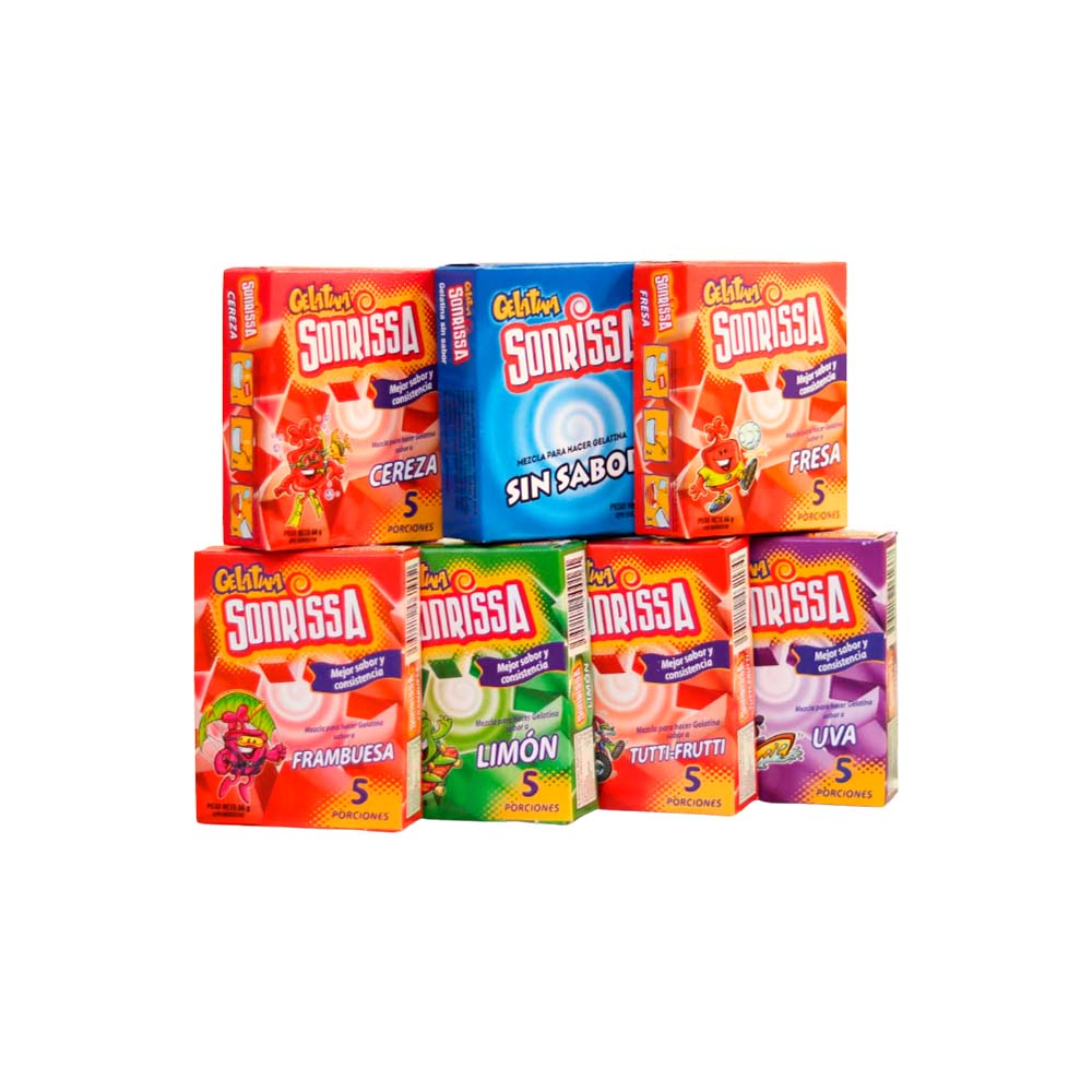 GELATINA SONRISA SURTIDA 66GR