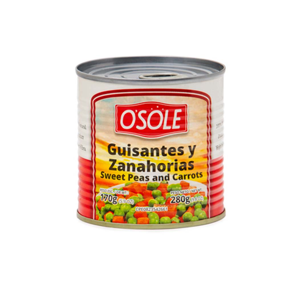 GUISANTES Y ZANAHORIA DE LATA OSOLE 280GR