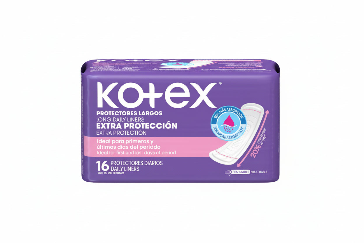 TOALLAS KOTEX PROTECTORES LARGOS X 16