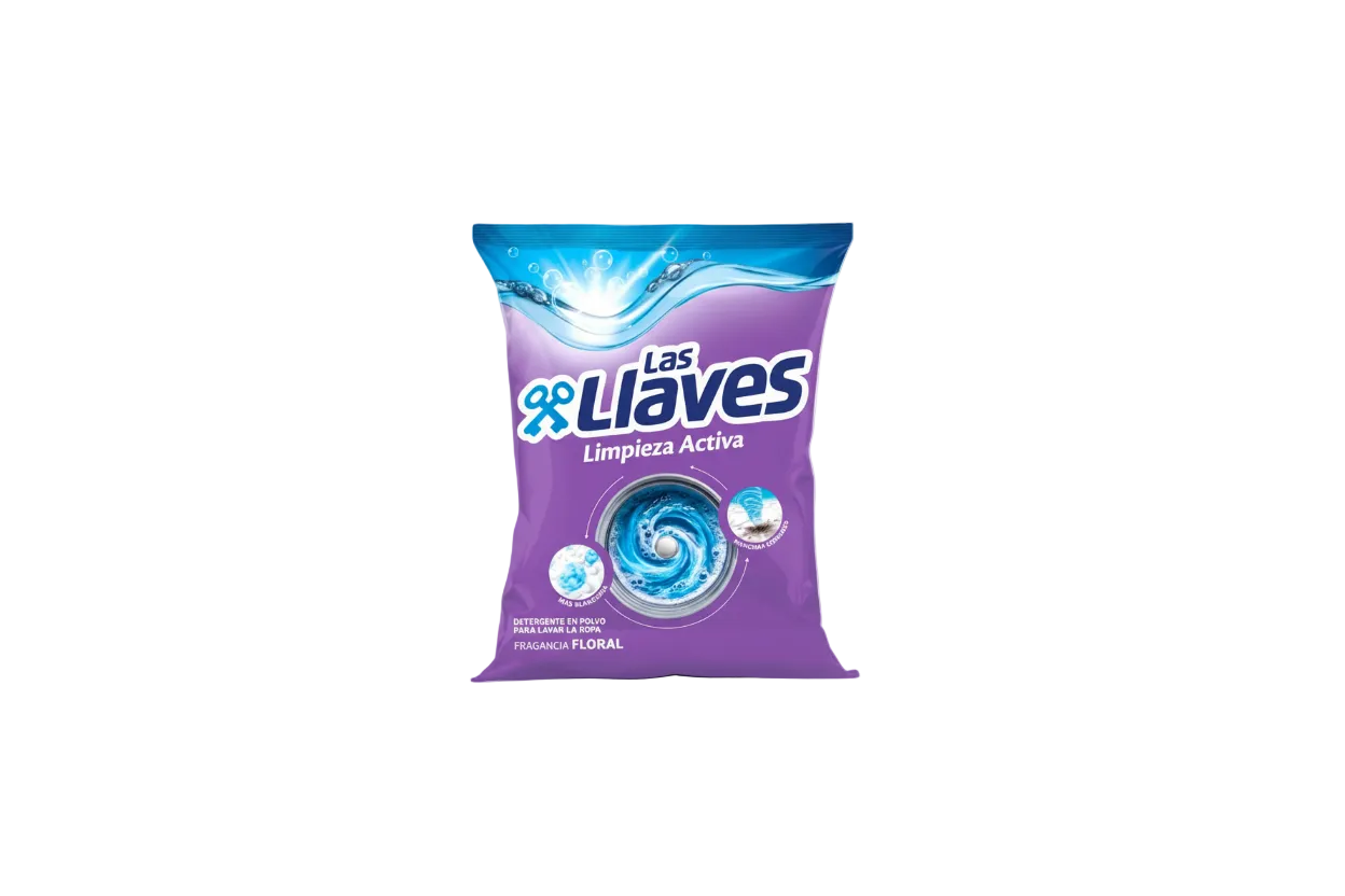 JABON EN POLVO LAS LLAVES FLORAL LIMPIEZA ACT 900G