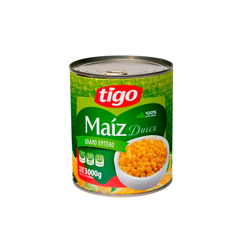MAIZ EN GRANO LATA TIGO 3000G