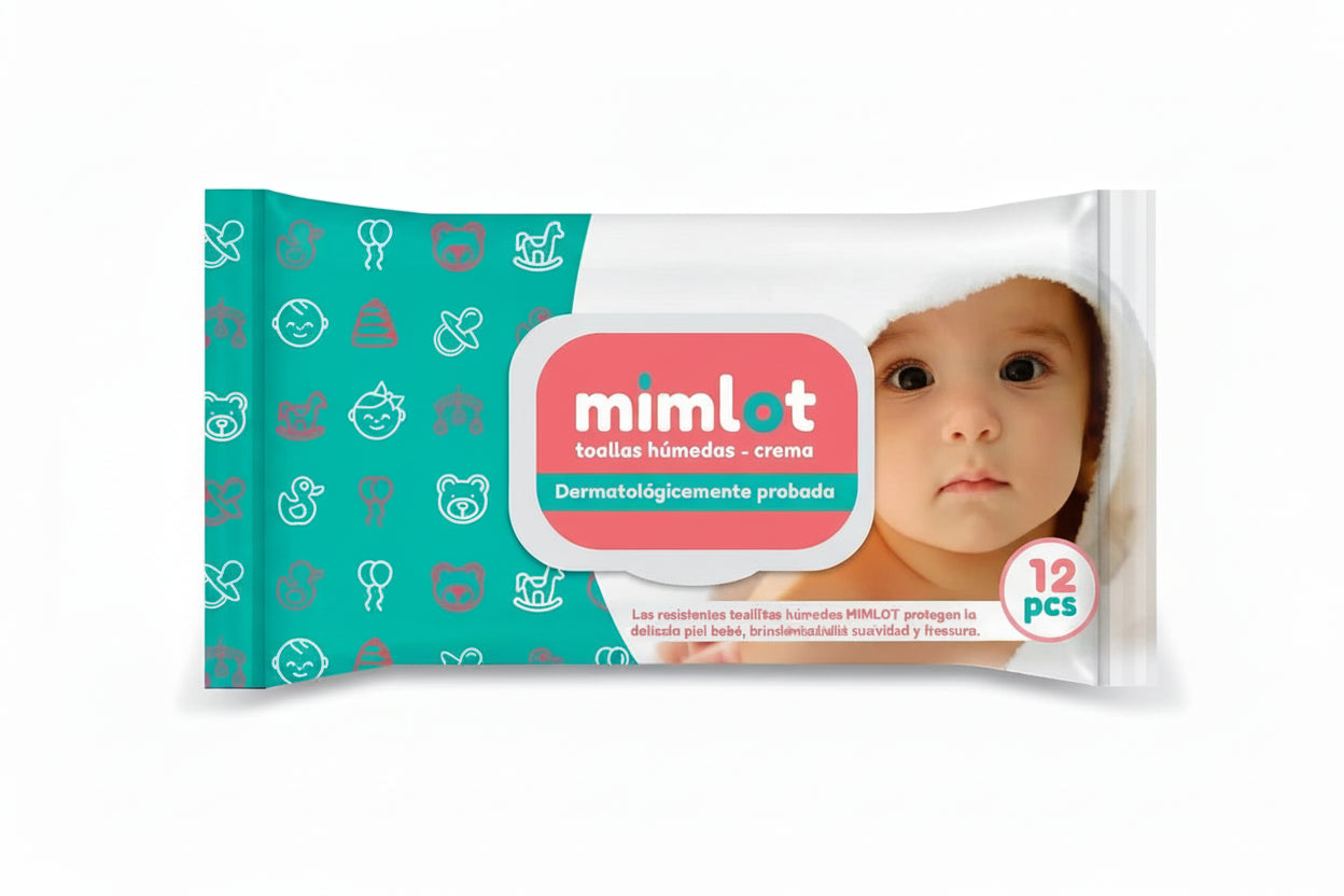 TOALLAS HUMEDAS MIMLOT ALOE X 12PCS