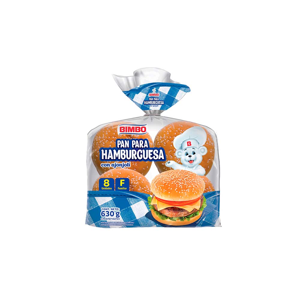PAN BIMBO DE HAMBURGUESA 630GR