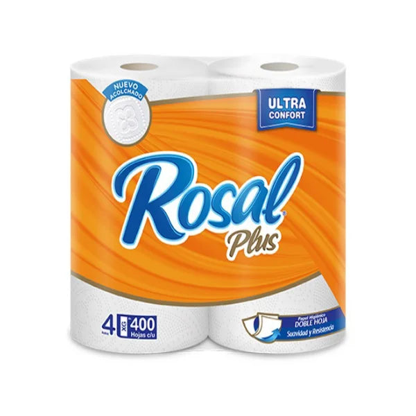 PAPEL HIGIENICO ROSAL NARANJA 400 HOJAS