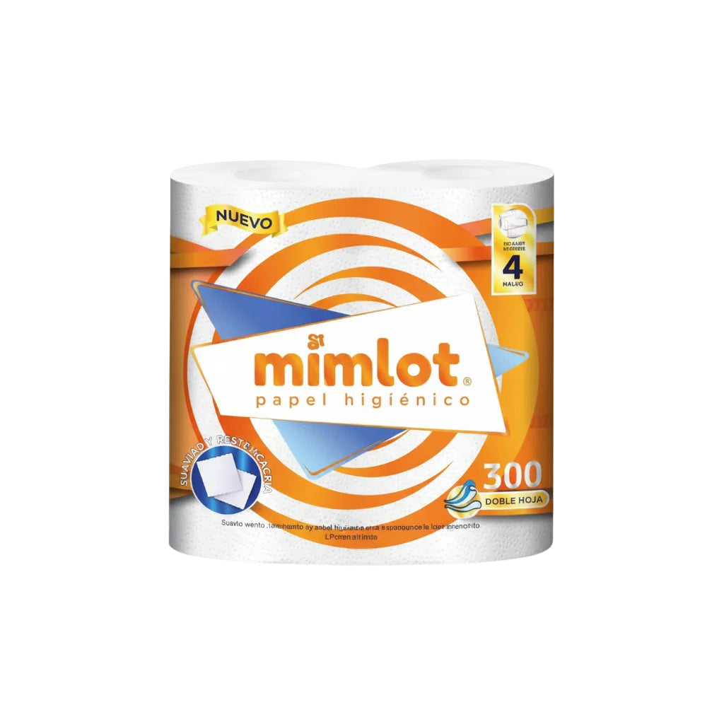 PAPEL HIGIENICO MIMLOT NARANJA 300 HOJAS