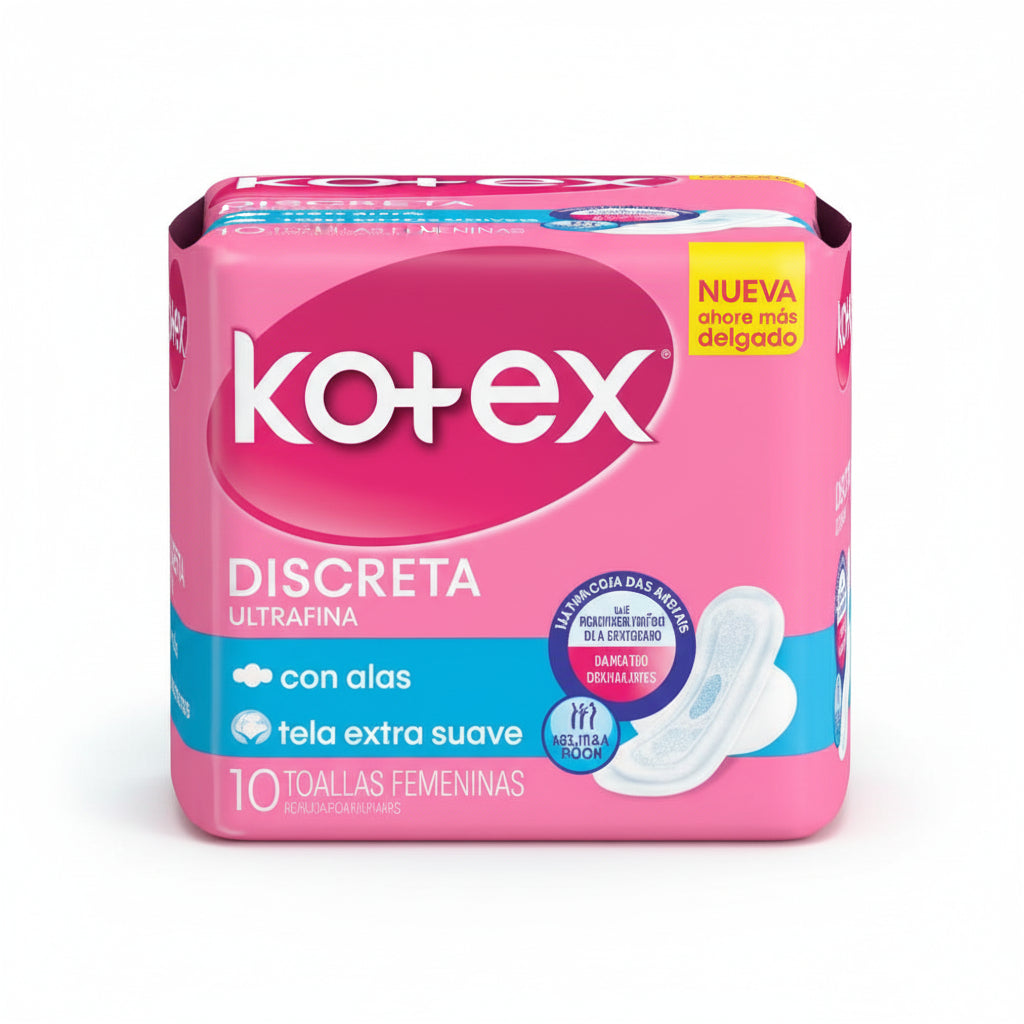 TOALLAS KOTEX DISCRETA 10UND