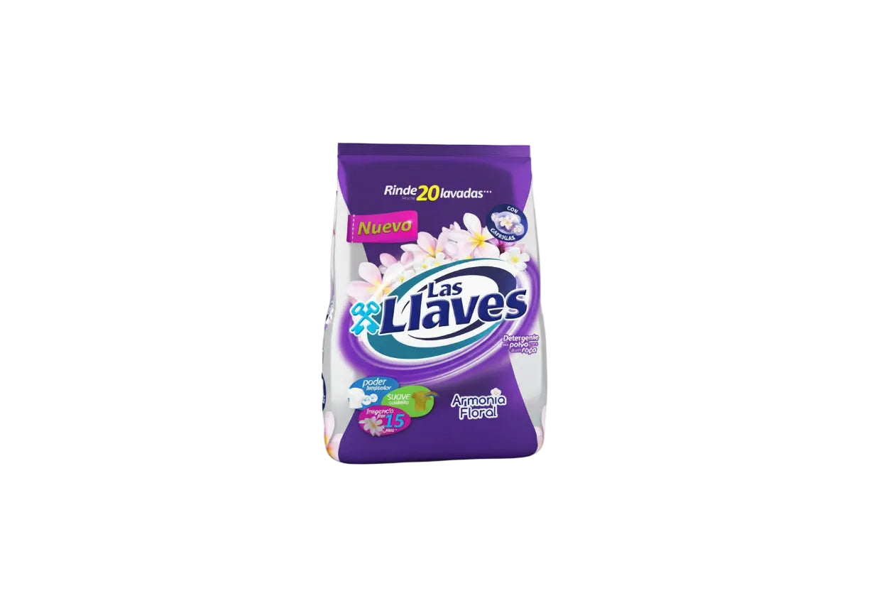 JABON EN POLVO LAS LLAVES FLORAL 400GR