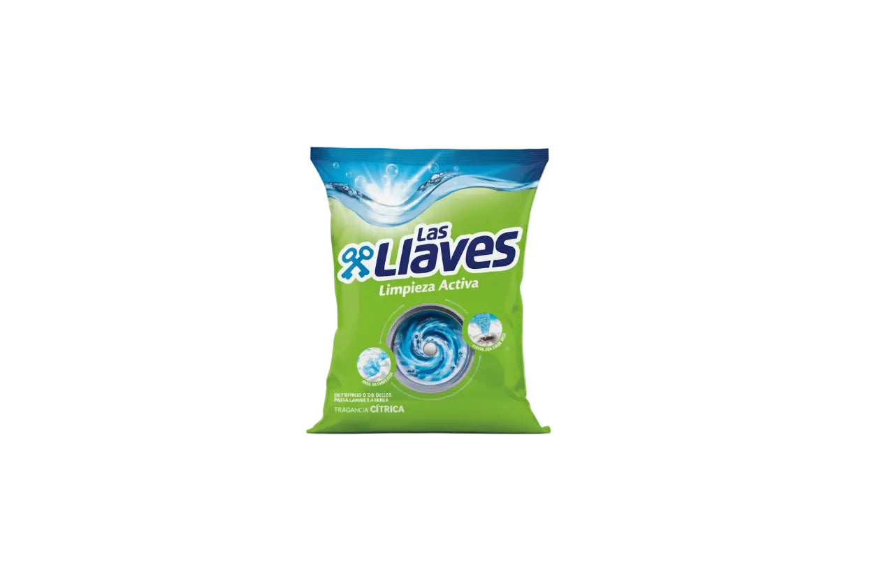 JABON EN POLVO LAS LLAVES LIMON LIMPIEZA ACT 900GR