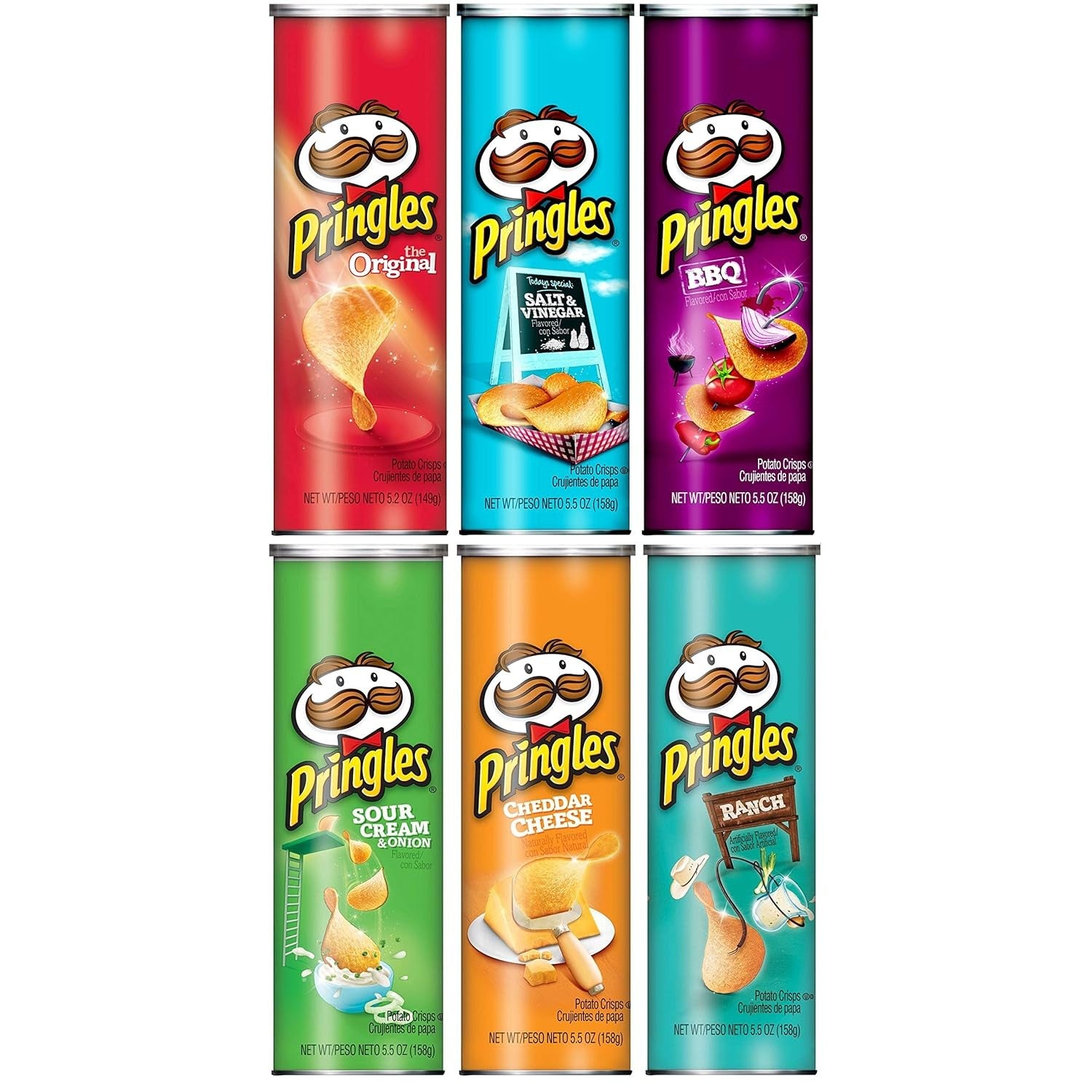 PAPAS PRINGLES SURTIDAS 158GR