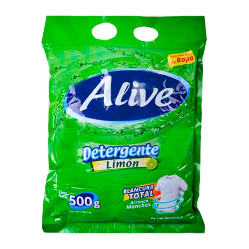 JABON EN POLVO ALIVE VERDE 500G