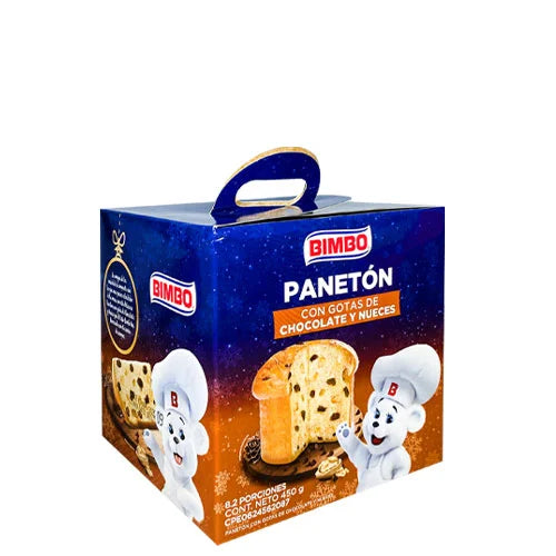 PANETON BIMBO CHOCO NUECES 450GR