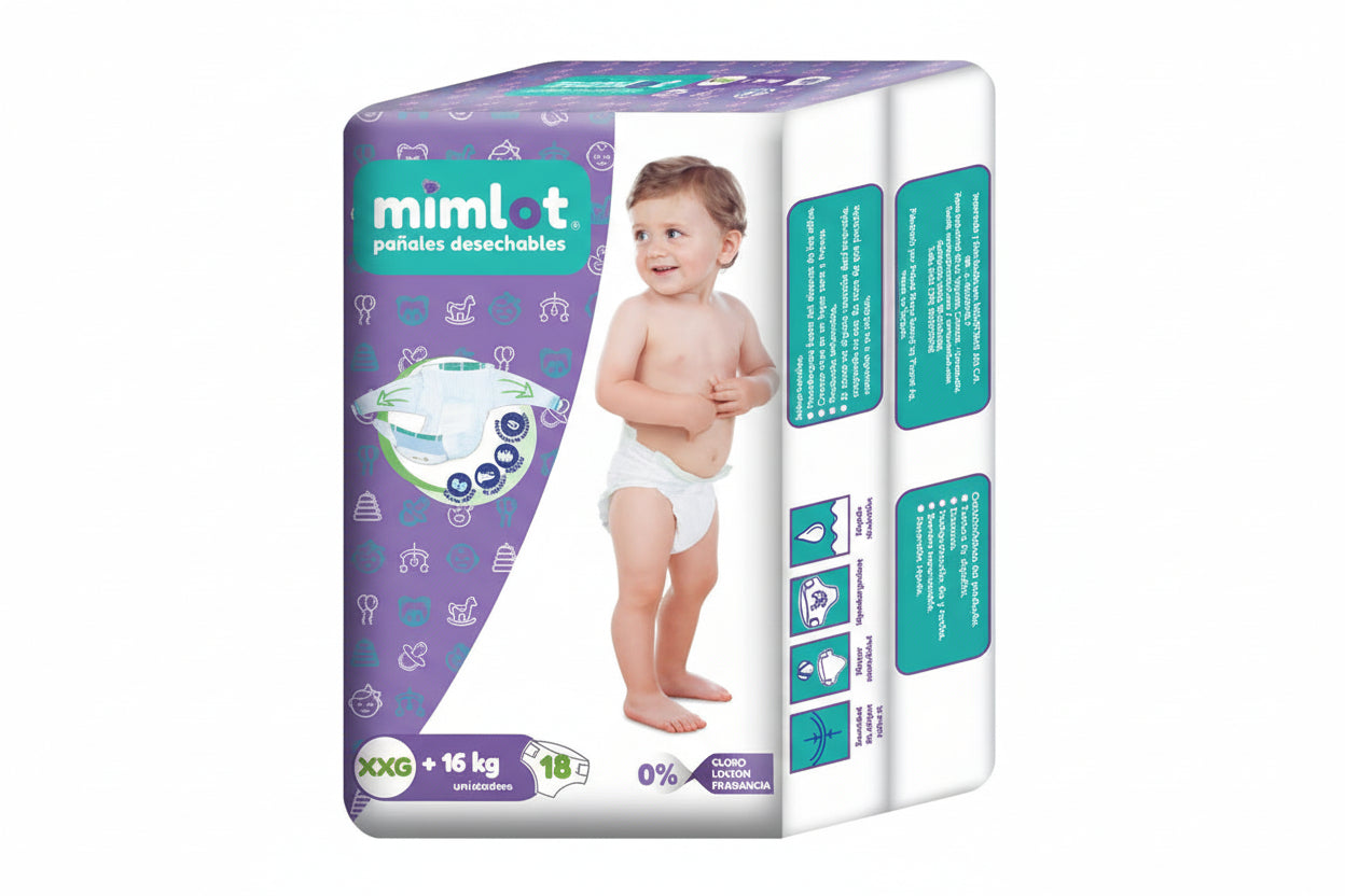PAÑALES MIMLOT TALLA XXG